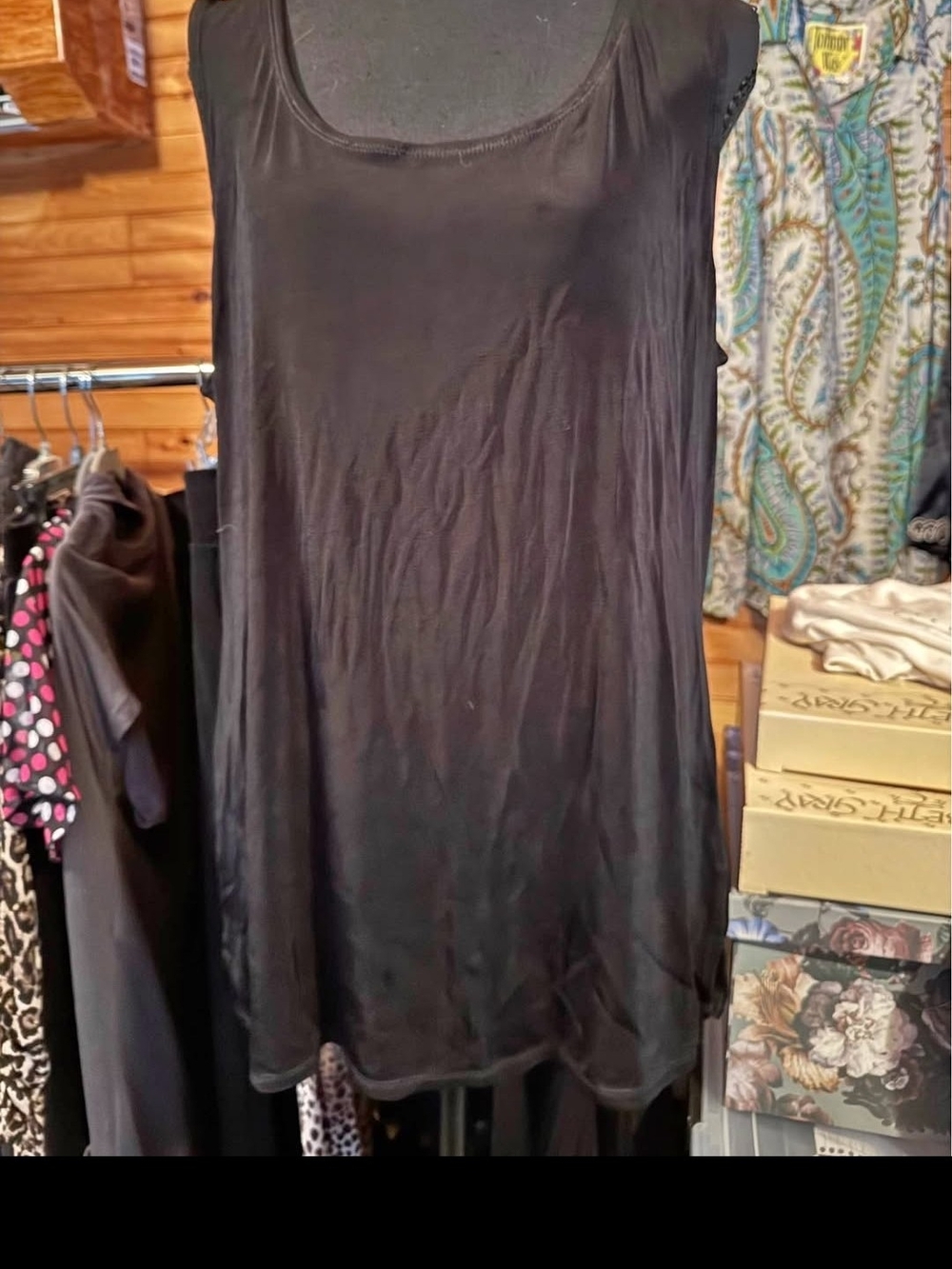 Kasper Black Sleeveless Tank Top – Size XL – New With Tags